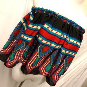 Patterned Blouse w Split Back